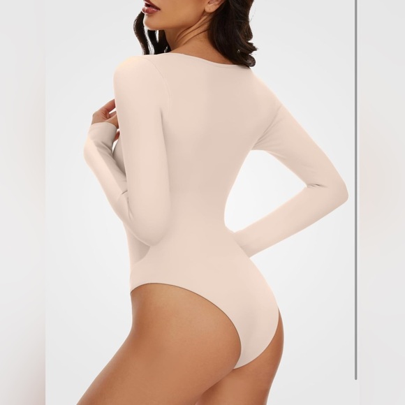Long Sleeve Square Neck Bodysuit | S | NWT - Picture 5 of 5